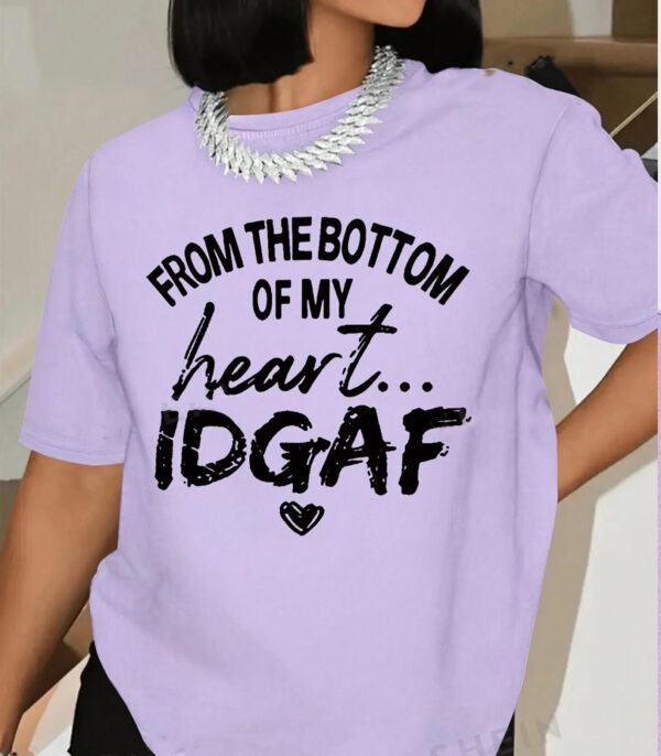 IDGAF Lavender Oversize T-shirt For Women