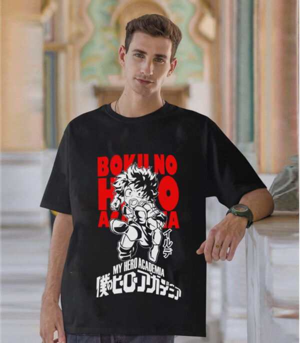 Black Oversized T-shirt, Anime T-shirt