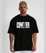 Printed Black Oversized tshirt