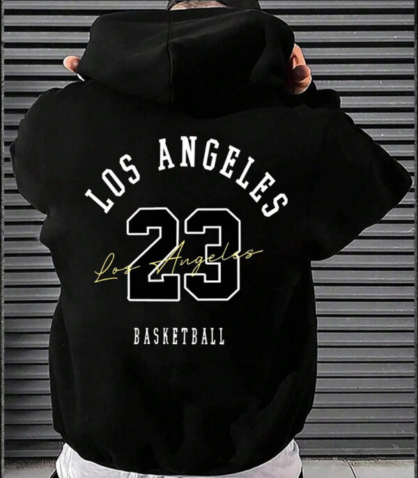 Los Angeles 23 Black Hoodie, Hoodie For Men & Women, Black Printed hoodies