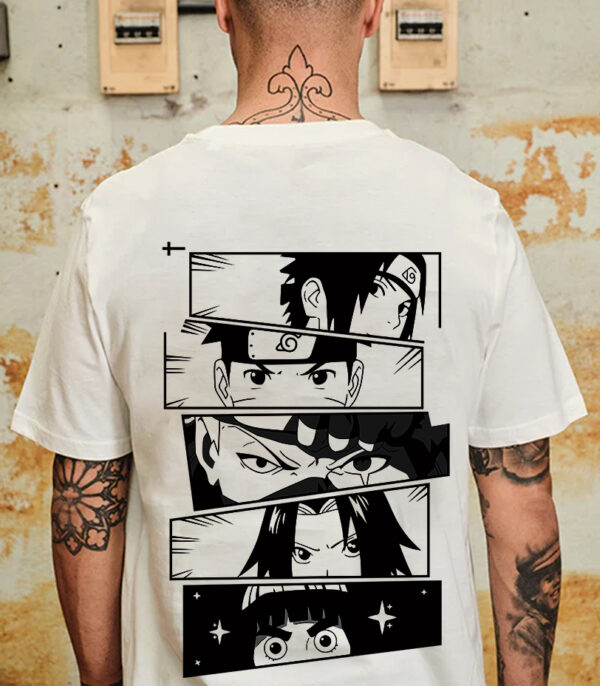 White Anime Oversize Tshirt,  Naruto Oversize T-Shirt